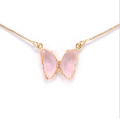 young gold plated butterfly necklace jewelry women